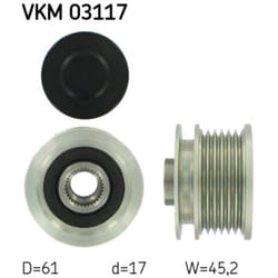 Poulie roue libre, alternateur SKF VKM 03117