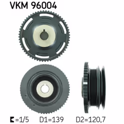 Poulie damper, vilebrequin SKF VKM 96004