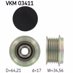 Poulie roue libre, alternateur SKF VKM 03411