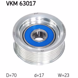Galet enrouleur de courroie d'accessoire SKF VKM 63017