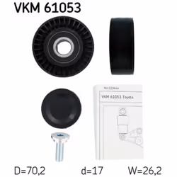 Galet enrouleur de courroie d'accessoire SKF VKM 61053
