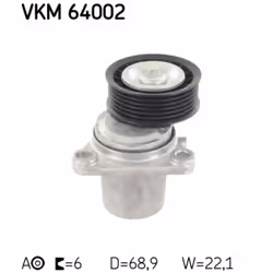 Tendeur de courroie, courroie trapézoïdale à nervures SKF VKM 64002
