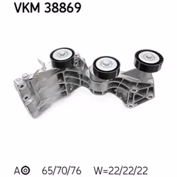 Galet tendeur, courroie d'accessoire SKF VKM 38869