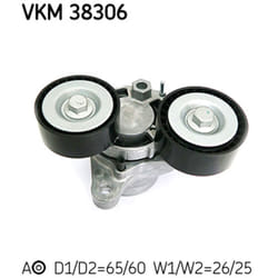 Galet tendeur, courroie d'accessoire SKF VKM 38306