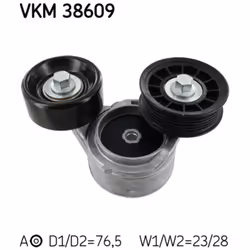 Galet tendeur, courroie d'accessoire SKF VKM 38609