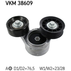 Galet tendeur, courroie d'accessoire SKF VKM 38609