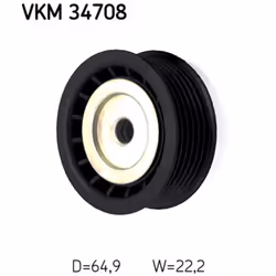 Galet enrouleur de courroie d'accessoire SKF VKM 34708 - Vue supplémentaire 4