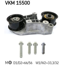 Tendeur de courroie, courroie trapézoïdale à nervures SKF VKM 15500