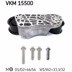 Tendeur de courroie, courroie trapézoïdale à nervures SKF VKM 15500