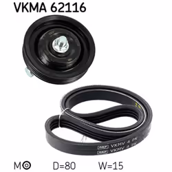 Jeu de courroies trapézoïdales à nervures SKF VKMA 62116