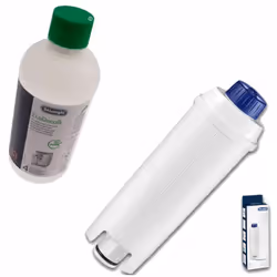 Détartrant 500ml ECODECALK et filtre adoucisseur d'eau modèles ECAM pour Cafetière, Expresso DELONGHI, KENWOOD, BRAUN, SIMAC, ...
