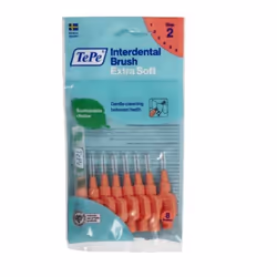Brossettes interdentaires - TePe - Extra-souples - 0.5mm - ISO 2 - 8 unités