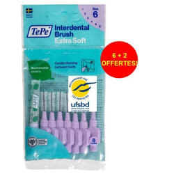 Brossettes interdentaires TePe Extra-souples violet 1.1mm ISO 6 1 sachet de 8 brossettes