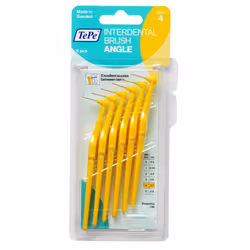 Brossettes interdentaires - TePe - Angle - Jaune 0.7mm ISO 4 - 1 blister de 6 - Mixte