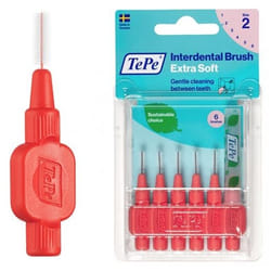 TePe Brossettes Interdentaires Extra Souples 6 Unités - Taille : 2 : 0,5 mm
