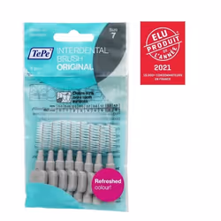 Brossettes interdentaires - TePe - Originales - 1.3mm ISO 7 - 8 unités - Gris