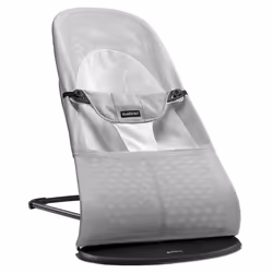 BabyBjorn Bouncer Balance Soft, Dossier réglable, Pliable, Argent, Blanc