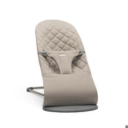 BabyBjörn Transat Bliss - Tissé Classic quilt - Sable Gris - Ergonomique - Ajustable - Pliable