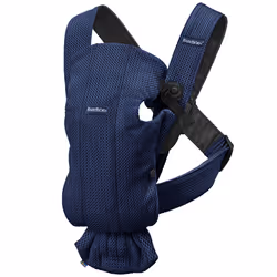 BabyBjorn 021008, Porte-bébé souple, Garçon/Fille, 4,5 kg, Marine, Coton, Elastane, Tissu, Polyester