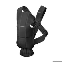 BabyBjörn Porte-bébé Mini - Tissé - Noir - Support avan - Convivial