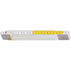Règle pliante en bois non. 270-2-10 • Buchholz • peinture durable alternant blanc et jaune • Connexion membres huilée Conceal ...