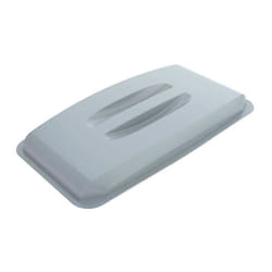 Couvercle pp gris L555xP285mm adapté aux poubelles de tri de 60 l avec poignée