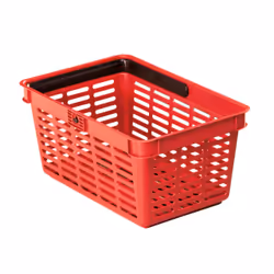 Durable Shopping Basket, Panier à commission, Rouge, Plastique, 19 L, 400 mm, 300 mm