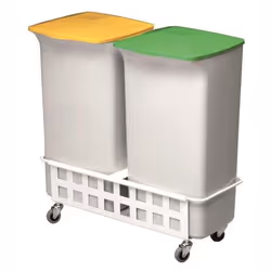 Durable DB81605, 40 L, Rectangulaire, Plastique, Vert, Gris, Jaune, Manuel, 2 pièce(s)