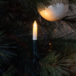 Konstsmide 1108-020, Guirlande lumineuse décorative, Vert, Blanc, Plastique, Polyvinyl chloride (PVC), IP20, Bougie, Vert