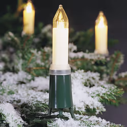 Konstsmide 1131-000, Guirlande lumineuse décorative, Multicolore, IP44, Bougie, Vert, 16 ampoule(s)