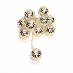 Konstsmide Metal Ball Light Set, Guirlande lumineuse décorative, Argent, Acier, Universel, IP20, 6 h