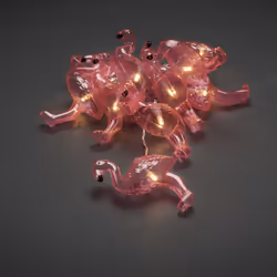 Konstsmide 3132-343, Guirlande lumineuse décorative, Rose, Plastique, IP20, 6 h, Flamingo