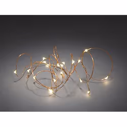 Konstsmide 1460-160, Cuivre, 20 lampe(s), Ampoule(s) non remplaçable(s), Micro LED, Blanc chaud, Batterie