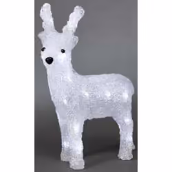 Konstsmide Acrylic reindeer 23cm, LED, Blanc, 24 lampe(s), LED, Blanc, Batterie, 320 mm