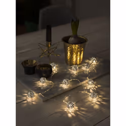 Konstsmide Light set small metal balls Guirlande lumineuse décorative Argent 10 lampe(s) LED 0,6 W