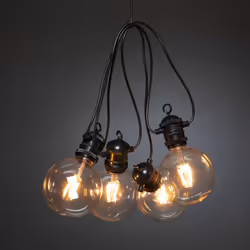 Konstsmide 2395-800 lumière décorative Guirlande lumineuse décorative Noir, Transparent 10 lampe(s) LED 7 W