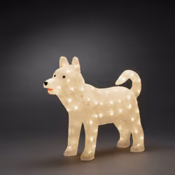 Konstsmide Dog Husky Figurine lumineuse décorative Blanc 88 lampe(s) LED 3,6 W G