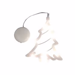 Konstsmide Flocking tree, 8 LED, 8 lampe(s), LED, Blanc chaud, Batterie, 200 mm, 160 mm