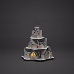 Konstsmide 3256-210, Figurine lumineuse décorative, Blanc, Bois, IP20, 6 h, Noir