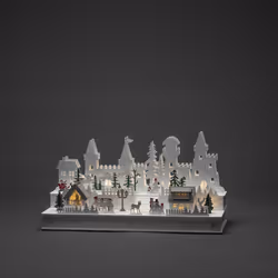 Konstsmide 3257-210, Figurine lumineuse décorative, Blanc, Bois, IP20, 6 h, Noir