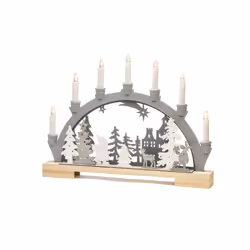 Konstsmide 3260-320, Figurine lumineuse décorative, Gris, Blanc, Bois, IP20, 10 lampe(s), LED