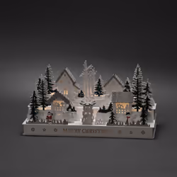 Konstsmide 3265-210, Figurine lumineuse décorative, Blanc, Bois, IP20, 6 h, Transparent