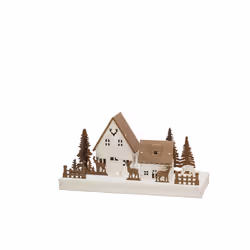 Konstsmide 3282-210, Figurine lumineuse décorative, Marron, Blanc, Bois, IP20, 6 lampe(s), LED