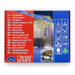 Konstsmide Lightset 20 LED, Noir, Transparent, 20 lampe(s), LED, Blanc chaud, 13040 mm, 475 g