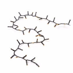 Konstsmide Cluster light 200, Guirlande, Polyvinyl chloride (PVC), Noir, Ambre, 4,38 m, IP20