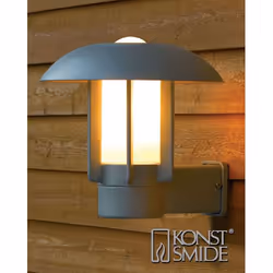Konstsmide 401-312, Éclairage mural extérieur, Gris, Argent, Jardin, Patio, Opale, 1 ampoule(s), Blanc chaud
