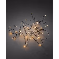 Konstsmide 6387-800, 100 lampe(s), LED, Ambre, Intérieure, Noir, 14,9 m