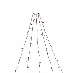 Konstsmide Christmas tree lightset LED, Guirlande, Polyvinyl chloride (PVC), Vert, Multicolore, 1,8 m, IP20