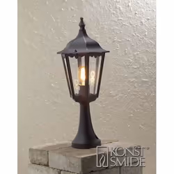 Konstsmide 7214-750, Piedestal extérieur/Lampadaire, Noir, Jardin, Patio, Transparent, 1 ampoule(s), Claire