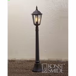 Konstsmide 7215-750, Piedestal extérieur/Lampadaire, Noir, Jardin, Patio, Transparent, 1 ampoule(s), Claire